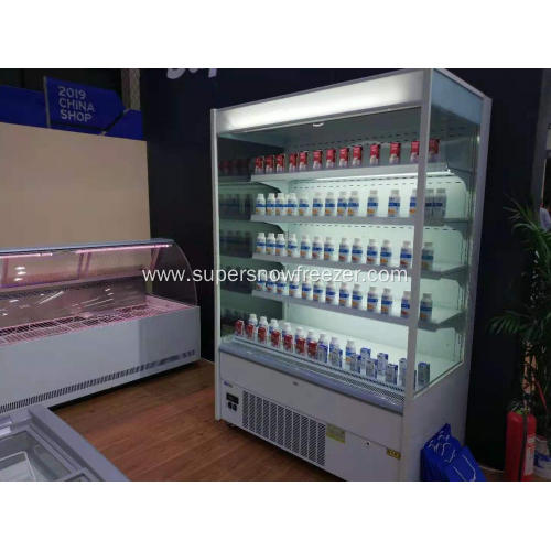 Supermarket multideck open chiller for dairy and beverage